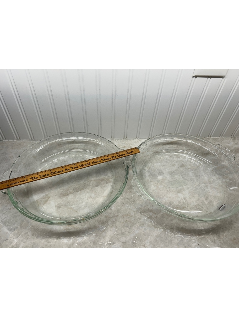 5 sites Vintage Pyrex #229 "Flavor Saver" Clear Glass Pie Plates (Set of 2)
